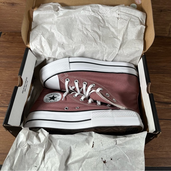 NEW Converse All Star Lift “Rose” Pink High Top Platform Sneakers - Picture 2 of 3